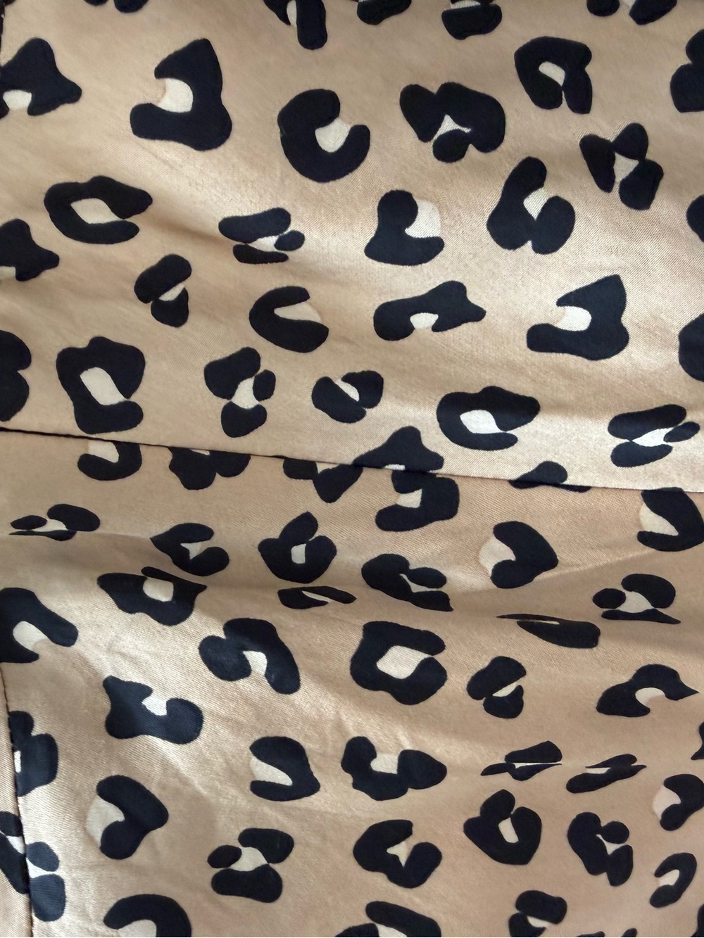 Sezane Leopard Satin A-Line Midi Skirt, size 4 (fr 36) - Picture 4 of 5